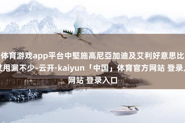 体育游戏app平台中堅施高尼亞加迪及艾利好意思比該仗甩漏不少-云开·kaiyun「中国」体育官方网站 登录入口